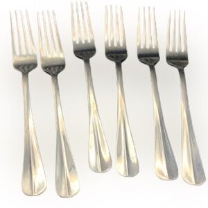 Vintage International Silver Plate Flatware Lot of 6 Forks China Stamped